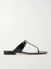 [Gucci] Gucci - Lady Horsebit Leather Sandals - Black - IT38.5 IT 38.5 Black