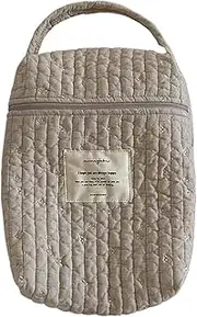 Changing Table Diaper Organizer - Nursery Cotton Diaper Caddy Quilted Diaper Bag - Soft Multi-Purpose Diaper Organizer Portable Diaper Stacker for Pacifiers