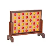 Mini Four In A Row Polished Hardwood 52x16x40cm Outdoor/Indoor Jenjo Boardgame