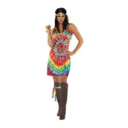 Underwraps Womens Tie Dye Mini Dress