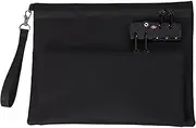 [Generic] Safely Store Cash Bank Deposits And Credit Passports Locking Clip Bag Travel Lock Bags For Personal Items OxfordCloth, black