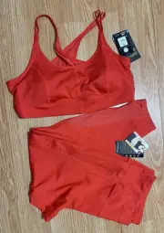 Avia Women Mesh Back Low Support Sports Bra & Fashion Leggings Set, XXL (20)