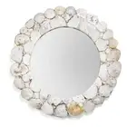 White Agate Geode Mirror Agate Wall Bedroom Mirror Christmas Gifts Decor 18"x18"