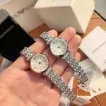 全新正品 ARMANI 阿瑪尼手錶 女生時尚腕錶 玫瑰金小圓盤貝殼石英錶 女生手錶 女生石英錶 附原廠盒裝/保書/吊牌