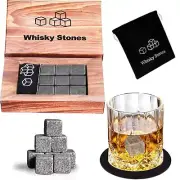 Whiskey Stones Gift Set - 9PCS Premium Chilling Stones for Whiskey Lovers - G...