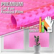 4FTx7FT Pink Cat Eye Frosted Film Glass Home Bathroom Window Security Privacy