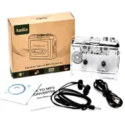 TON010 Cassette Player Portable Tape Recorder to Mp3 Full Transparent Shell USB