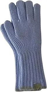 [JINZIJINYU] Knitted Touch Screen Gloves Colorful Gloves Touch Screen Long Fingerless Wool Cycling Ski Gloves