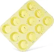 Ciieeo Flexible Silicone Muffin Pan Non-Stick 12-Cup Round Cake Pans Silicone Baking Molds Cupcake Molds Use