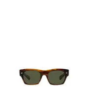 tortoiseshell-effect rectangle-frame sunglasses 51 Green