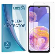 [3 Pack] Samsung Galaxy A23 Premium Clear Edge-to-Edge Full Coverage Hydrogel Screen Protector Film by MEZON (Galaxy A23, Hydrogel)