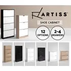 Artiss Shoe Cabinet Wood Shoes Storage Wooden Rack Organiser Shelf Cupboard