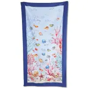 Beach Towel Microfibre 90x170 Cms. Double Aquarium