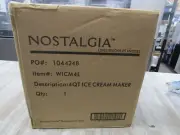 Nostalgia WICM4L Electric Ice Cream Maker Makes 4-Quarts, Frozen Yogurt, Gelato