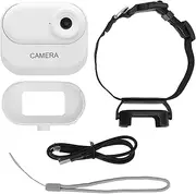 Pet Collar Video Record Camera, 1080P Anti Shake Wide Angle Sport Cam for Cycling Outdoor, 0.96 Inch IPS HD Color Screen, Pet Collar Video Record Camera (White)