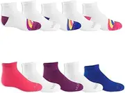 [Fruit of the Loom] Girls 10 Pack Soft and Lightweight Ankle Socks, 7.5-9