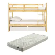 Elisha Pine Bunk Bed With Thermis Mattress