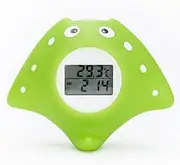 Baby Bath Thermometer, New Upgraded Digital Water Thermometer with 3 Color Backlight and Temperature Warning, Safe Bath Floating Toy for Babies and Toddlers (Devil Fish)