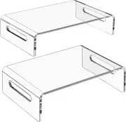 Zimilar 2 Pack Monitor Stand Riser, Acrylic Monitor Stand for Computer, Laptop