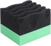 Tyre Brush, Tire Shine Applicator Pad, | Wave Design Brush Ergonomic Handle Reusable Absorbent Wax Pad for Auto Paint Decontamination Wheel Coating, Suitable for Car Polishing