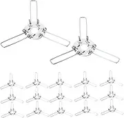 TEHAUX Heavy Duty Spring Clamps 24pcs Lampshade Clips for Ceiling Lights Rattan Bamboo Glass Ball Light Shade Adapter