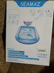 SEAMAZ Inflatable Sprinkler Pool for Kids - 68" X 43" Kiddie Pool, Baby Swimming