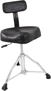 Airlift Drum Seat with Back Support Drum Throne with Backrest Tripod Legs Adjustable Height Drum Throne Seat for Drummers