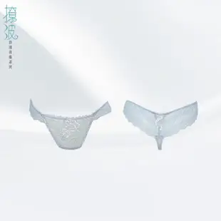 【Swear 思薇爾】撩波幻彩系列M-XL蕾絲低腰丁字褲(極光灰)
