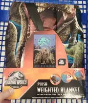 JURASSIC World T-REX DINOSAUR WEIGHTED Plush BLANKET - 5 Pound WT - New