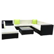 Gardeon 9-Piece Outdoor Sofa Set Wicker Couch Loun