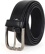 [CIMONI] Premium Vegan Leather Belt for Men Jeans & Pants Wear Classic Design Texture Formal & Casual Leatherette Waist Belt