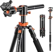 K&F Concept 67 inch Camera Tripod Horizontal Aluminum Tripods Portable Monopod with 360 Degree Ball Head Quick Release Plate for DSLR Cameras T255A4+BH-28L (TM2515T1)