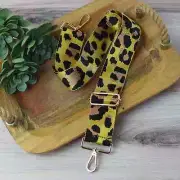 Yellow Black Leopard Adjustable Crossbody Bag Purse Strap