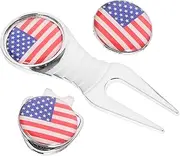 POPETPOP 1Set Portable Golf Divot Tool Wear Resistant Ball Marker Hat Clip Compact Accessories for Golf Lovers Durable Smooth Design for Divot Repair