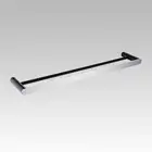 Esperia Matte Black & Chrome Double Towel Rail 600mm