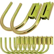 10PCS Durable Heavy Duty E-Track J Hooks，Large Steel J Hook TieDown Acces