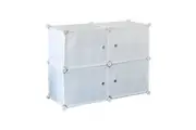 White Cube DIY Shoe Cabinet Rack Storage Portable Stackable Organiser Stand