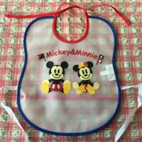 在飛比找樂天市場購物網優惠-日本迪士尼阿卡將米奇米妮離乳學習二合一用餐軟布口袋防水收納圍
