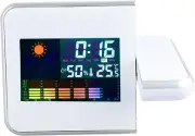 Digital Projection Alarm Clock with Thermometer and Hygrometer, 180 Degree Rotat