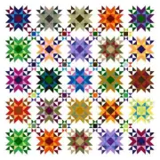 QUINTESSENTIAL STARS - 73" x 73" - Quilt-Addicts Pre-cut Patchwork Quilt Kit`