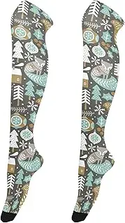 [Caihoyu] Knee-High Socks Women Lightweight Leg Warmers Knee-High Stockings for Halloween Cute Animals, Cute Animals