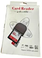 Multi Port 4 in 1 Universal Card Reader, Portable Memory Card Reader US