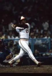 All Star Game Baltimore Orioles Ken Singleton in action 1981 Old Photo