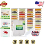 8 oz Leakproof Plastic Deli Containers - Perfect for Meal Prep and Storage