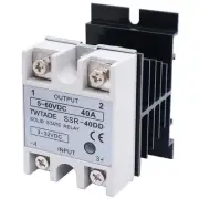 SSR-40 DD 40A DC 3-32V to DC 5-60V SSR Solid State Relay + Heat Sink
