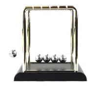 Newton Cradle Metal Balance Balls Permanent Motion Office Desk Decoration- Silver S