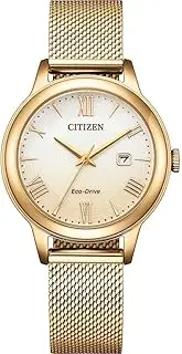 CITIZEN Eco-Drive Solar Damenuhr mit Edelstahl Meshband und Datum in verschiedenen Varianten
