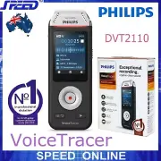 Philips VoiceTracer DVT2110 Audio Recorder for Interviews and Notes - 2 Mic/8GB