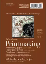 Strathmore (433-5 400 Series Printmaking Pad, Heavyweight,5"X7", White, 20 Sheet