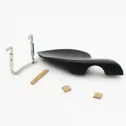 Adore Pro 3/4 & 4/4 Violin Ebony Chin Rest with Bracket Fiddle Replacement Part